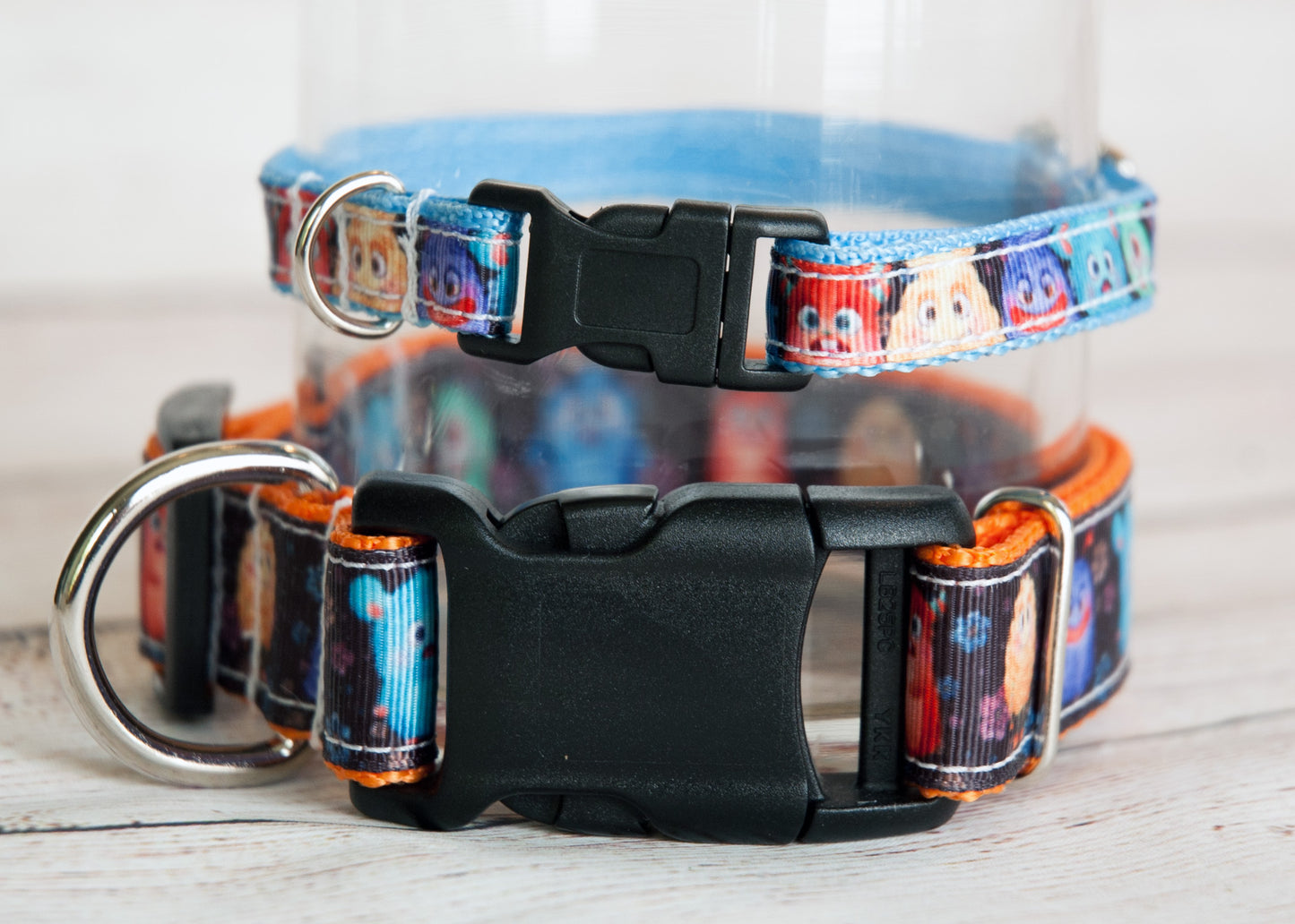 Crazy Little Monsters dog collar. 1 inch wide or 1/2 inch wide options