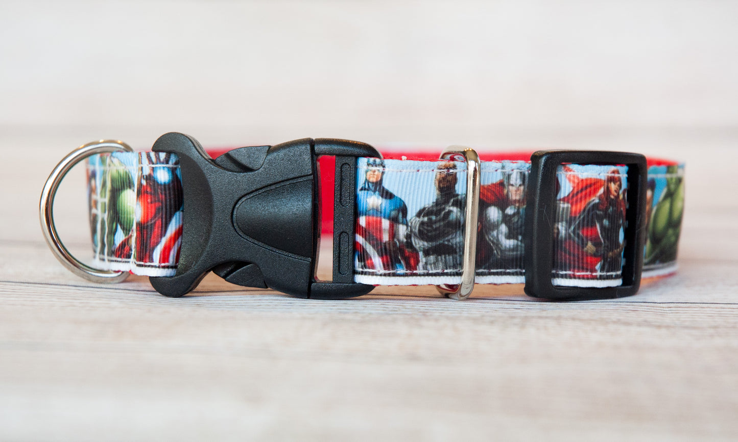 Avengers Dog collar and/or leash. 1" wide