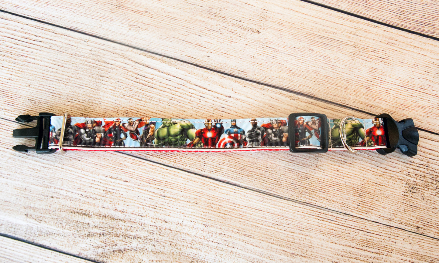 Avengers Dog collar and/or leash. 1" wide