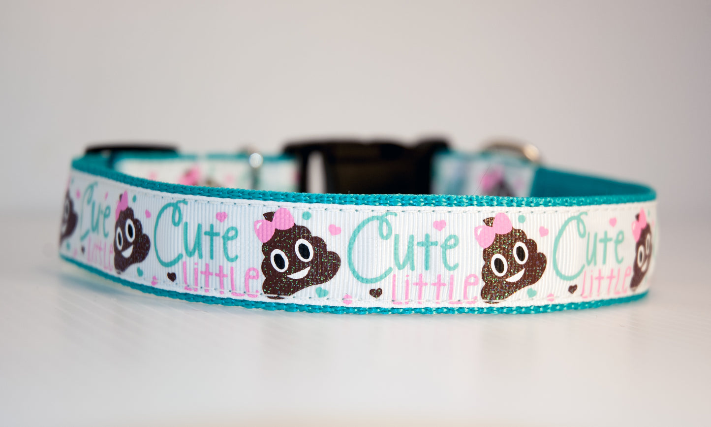 Cute Little Poop dog collar and/or leash. 1 inch wide