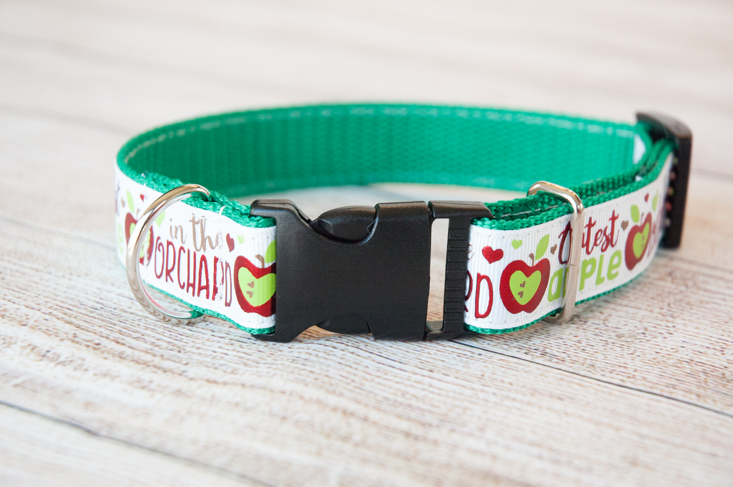 Cutest Apple in the Orchard dog collar and/or leash. 1" wide