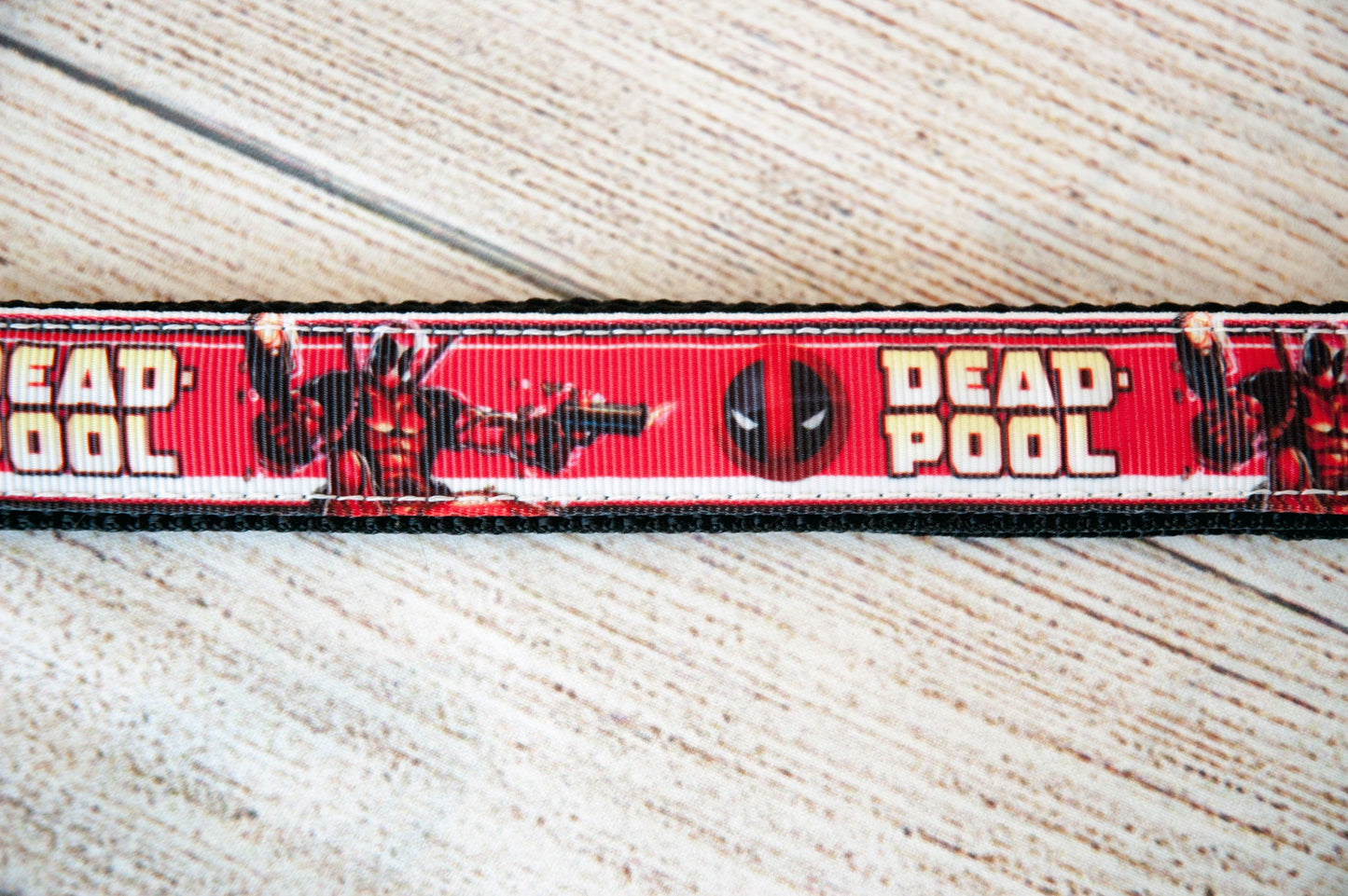 Dead Pool Dog collar and/or leash. 1 inch wide