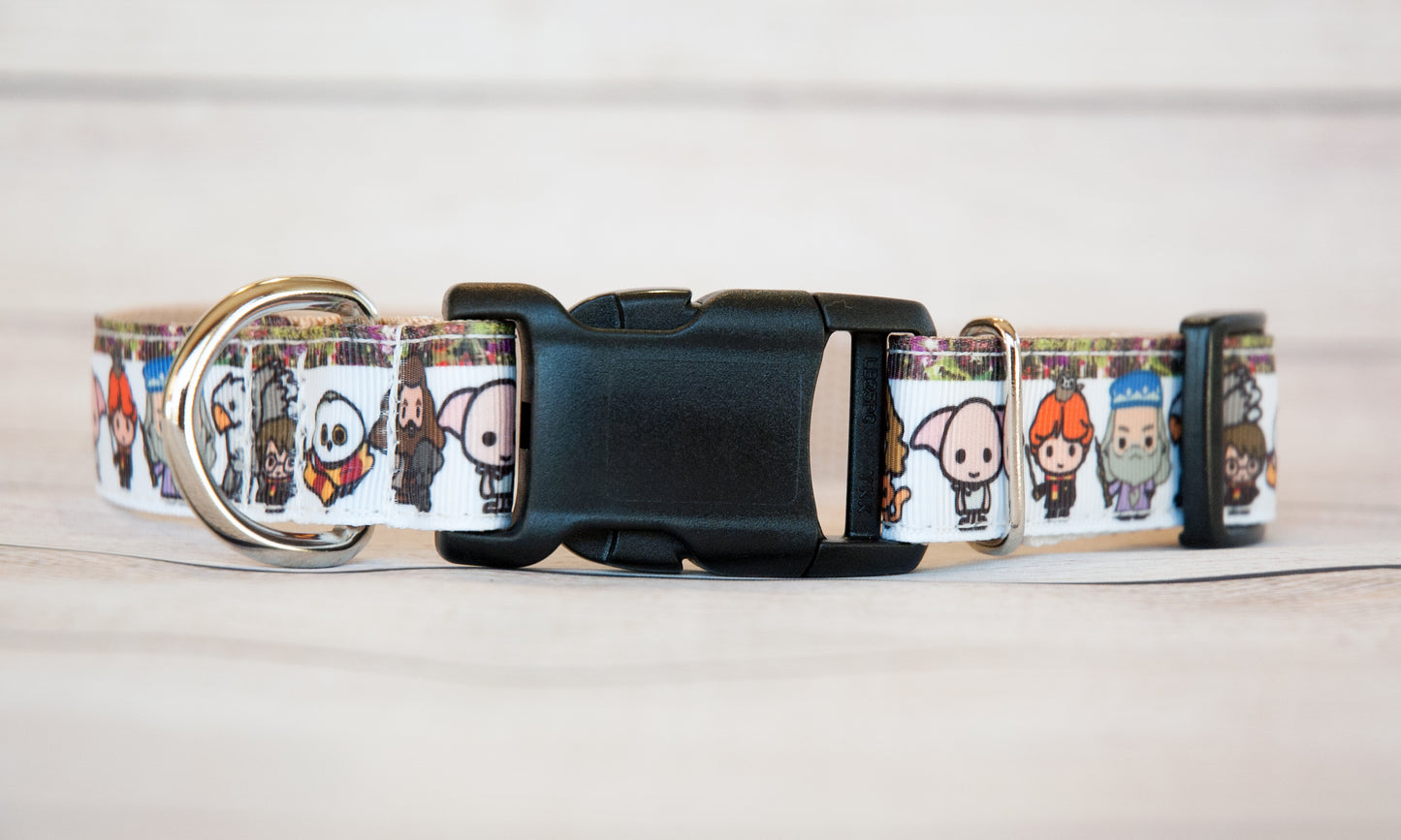 Wizards and their pets dog collar. 1 inch wide