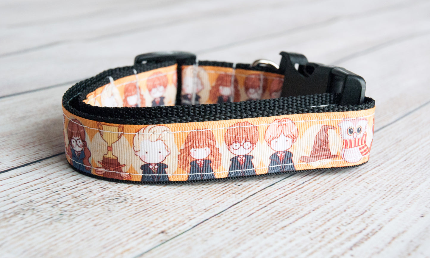 Wizard Characters dog collar, Wizarding world dog collar, 1"or 3/4"wide