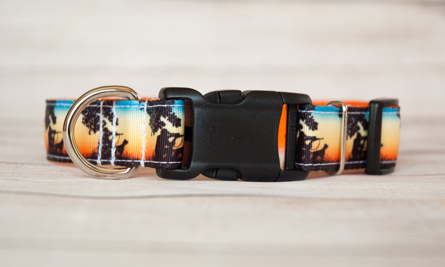 Hunting at Sunrise dog collar and/or, hunting dog collar and/or leash. 1" wide
