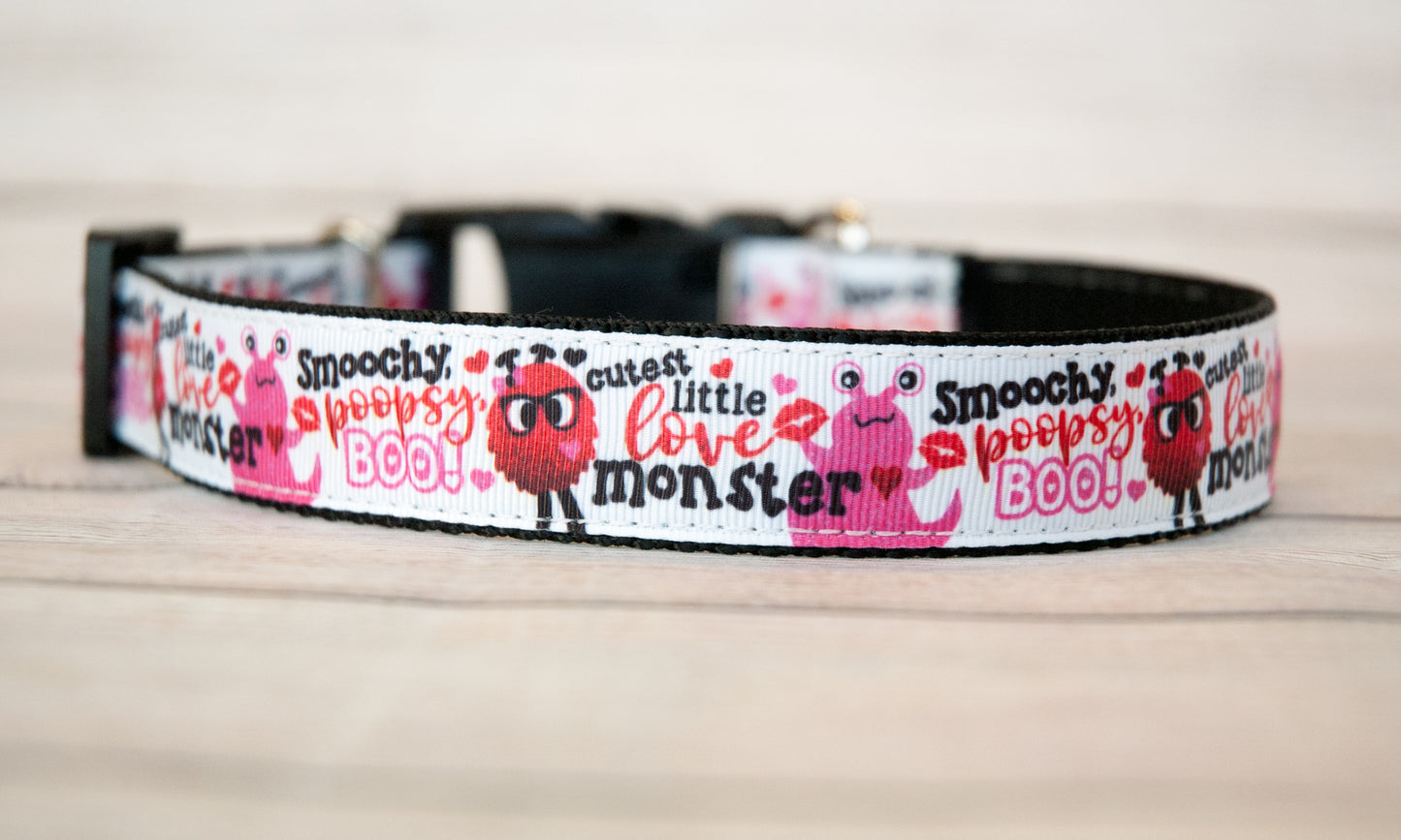 Cutest little love Monster dog collar and/or leash. 1" wide