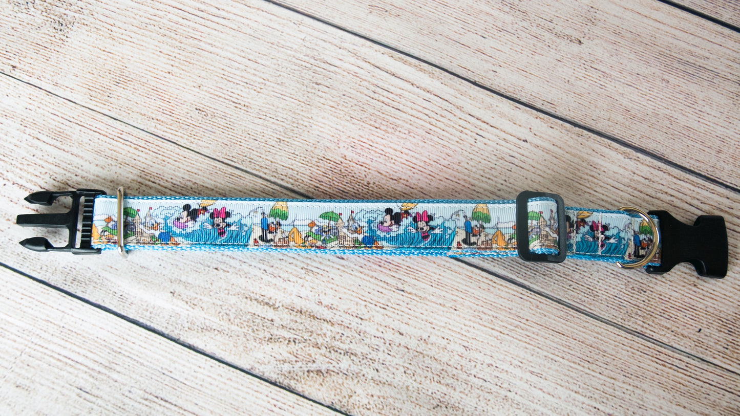 Mouse characters at the beach dog collar and/or leash