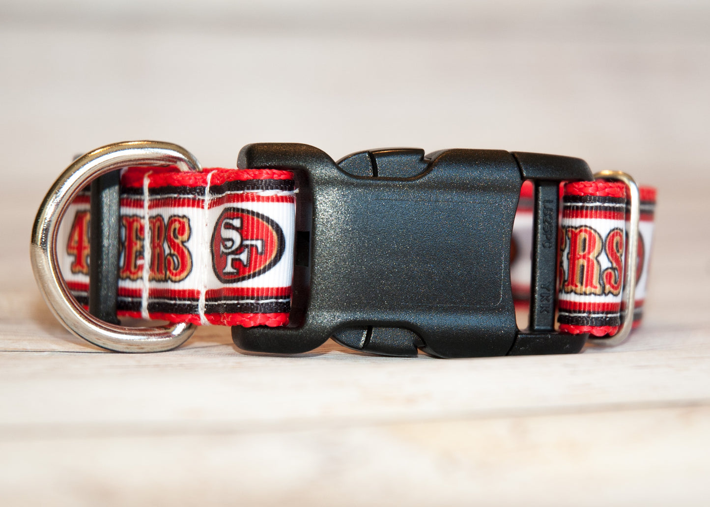 San Francisco Forty Niner's dog collar and/or leash. 1 inch wide