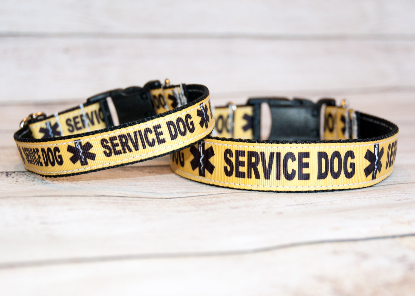 Service dog collar. 3/4 inch wide or 1" wide
