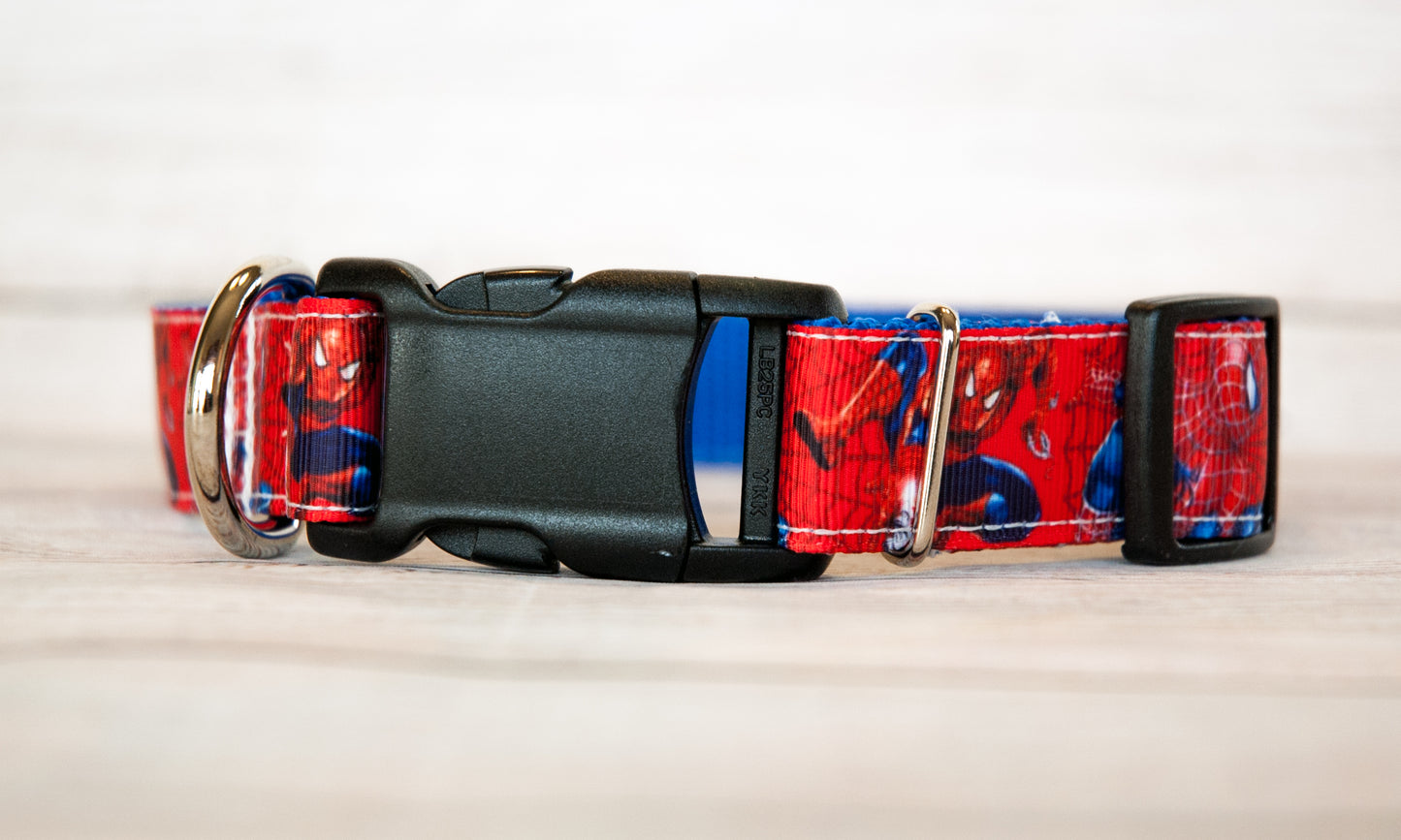 Spiderman dog collar and/or leash. 1 inch wide.