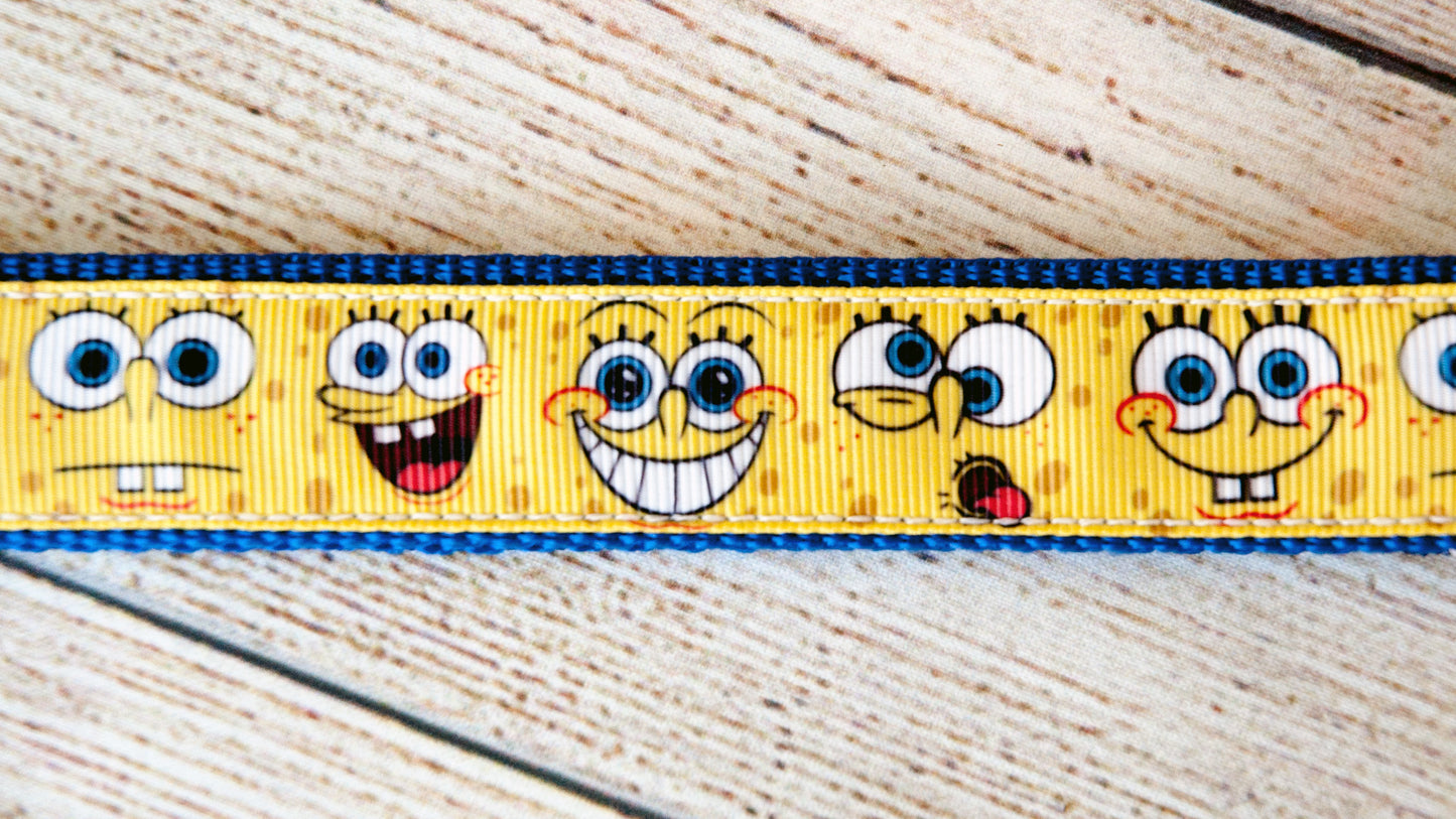 Sponge Bob character dog collar. 1 Inch wide