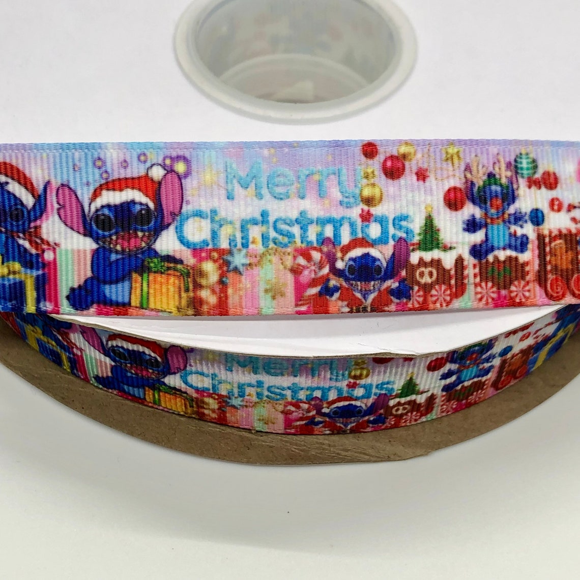 Merry Christmas Stitch dog collar. 1 inch wide