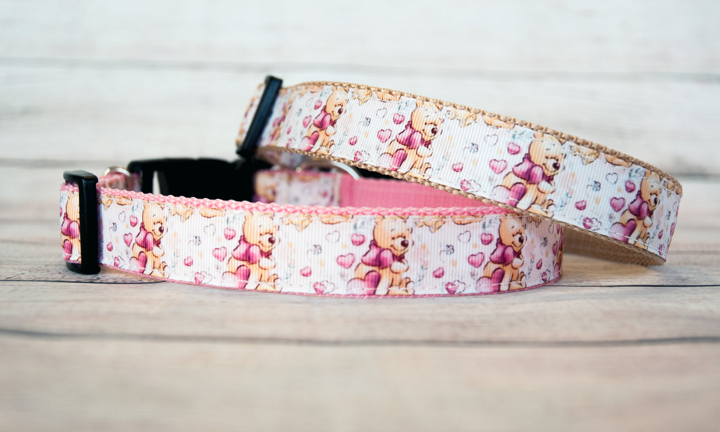 Pooh Bear dog collar, Winnie dog collar, 1"wide