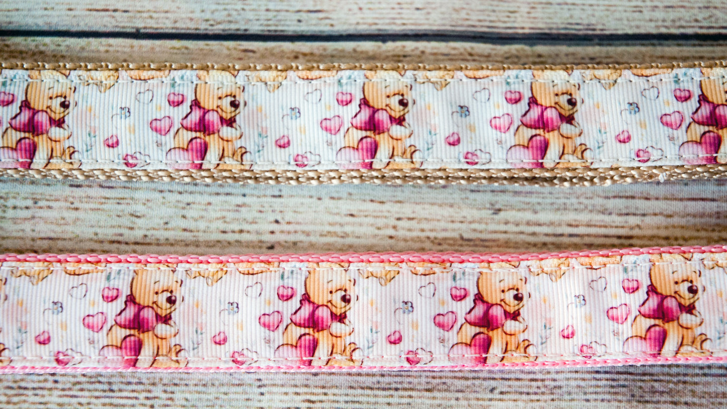 Pooh Bear dog collar, Winnie dog collar, 1"wide