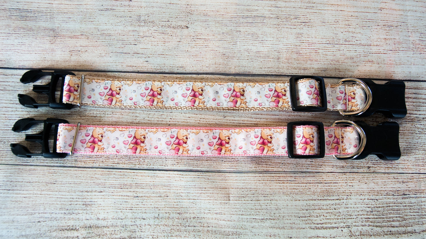Pooh Bear dog collar, Winnie dog collar, 1"wide