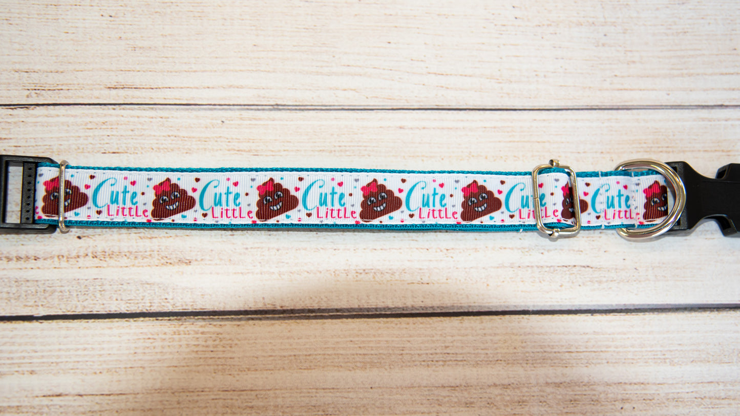 Cute Little Poop dog collar and/or leash.  1 inch wide