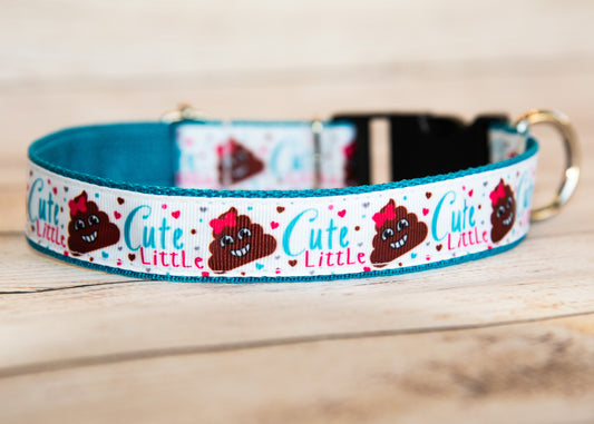 Cute Little Poop dog collar and/or leash.  1 inch wide