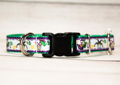 Mardi Gras Celebration dog collar 3/4"wide