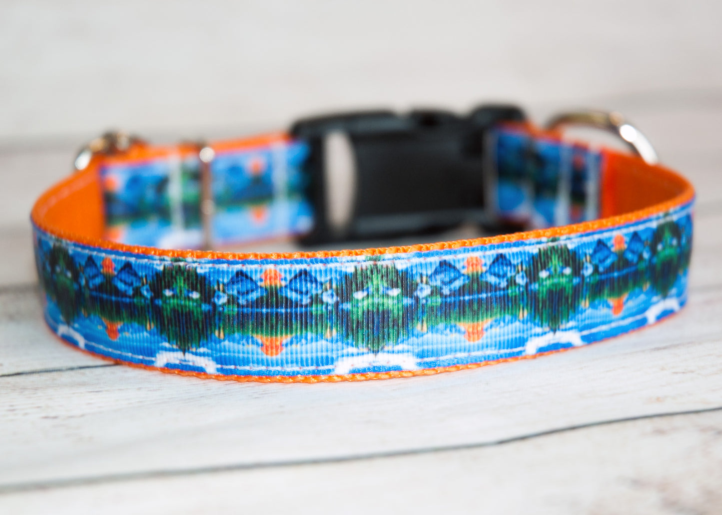 Mountain Reflection Dog collar and/or leash. 1 inch wide