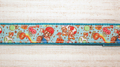 Super Mario dog collar and /or leash. 1 inch wide.