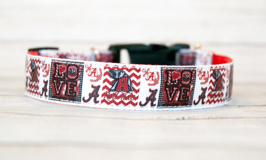 Alabama Rolling Tide dog collar and/ or leash. 1 inch wide