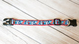All American Cutie dog collar and/or leash. Cutie dog collar, Patriotic heart dog collar. 1" wide
