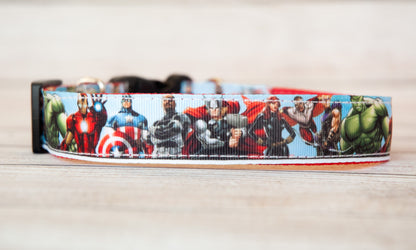 Avengers Dog collar and/or leash. 1" wide