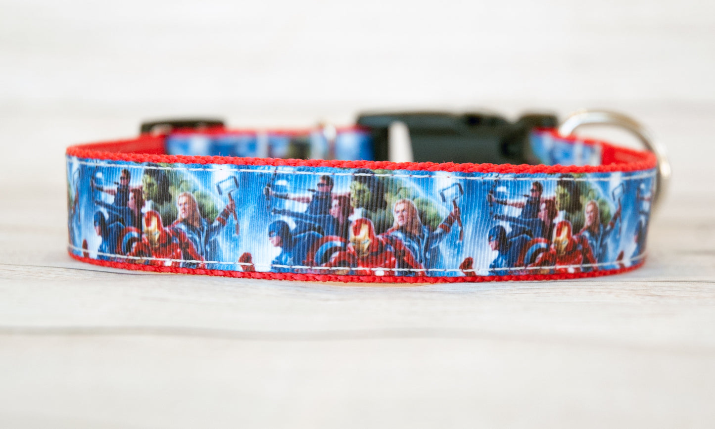 Avengers Superhero dog collar and/or leash. 1 inch wide