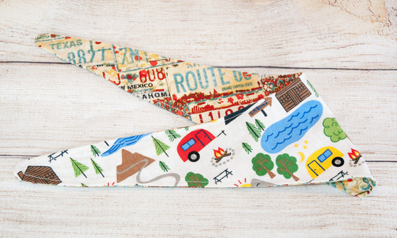 Traveling reversible dog bandana