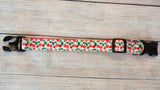 Cherry dog collar and/or leash. 1" wide