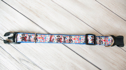 COCO dog collar and/or leash with Miguel, Hector, Ernesto.  1" wide