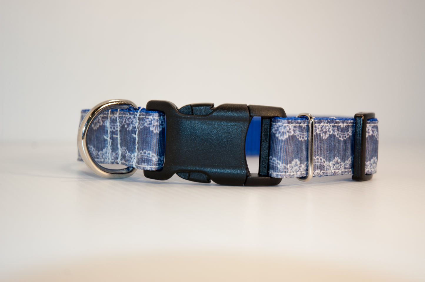 Denim and Lace dog collar and/or leash. 1 inch wide