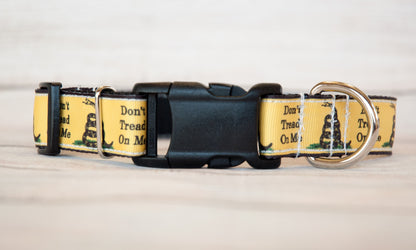Don't Tread on Me dog collars and/or leashes. 1" wide or 3/4" wide