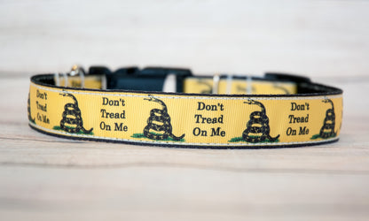 Don't Tread on Me dog collars and/or leashes. 1" wide or 3/4" wide