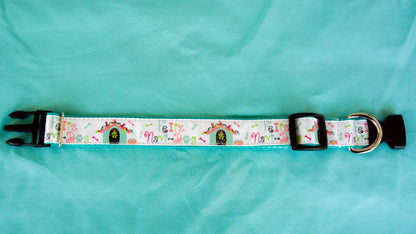 Feliz Navidog Christmas dog collar. 1 inch wide