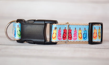 Flip Flop dog collar and/or leash. 1" wide