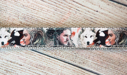 King of the North and Mother of Dragons Dog Collar and/or leash. 1 inch wide