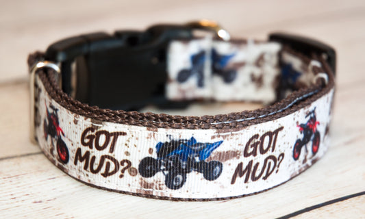Got Mud dog collar and/or leash. 1 inch wide
