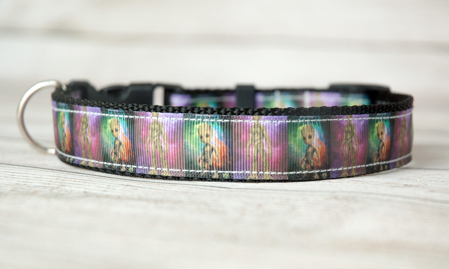 Groot colorful dog collar and/or leash. 1 inch wide