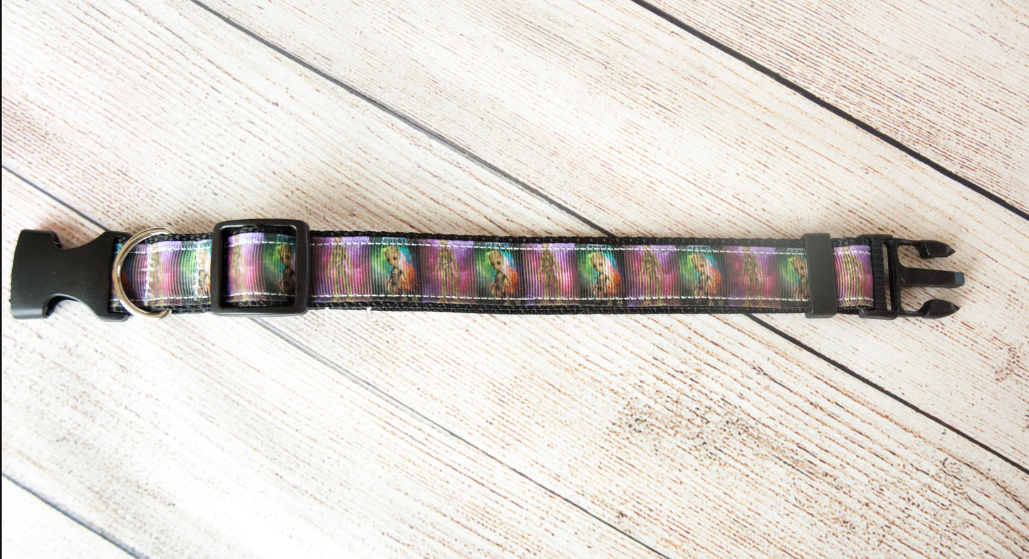 Groot colorful dog collar and/or leash. 1 inch wide