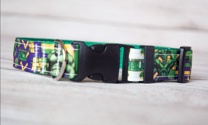 Hulk Green Superhero dog collar and/or leash, 1" wide