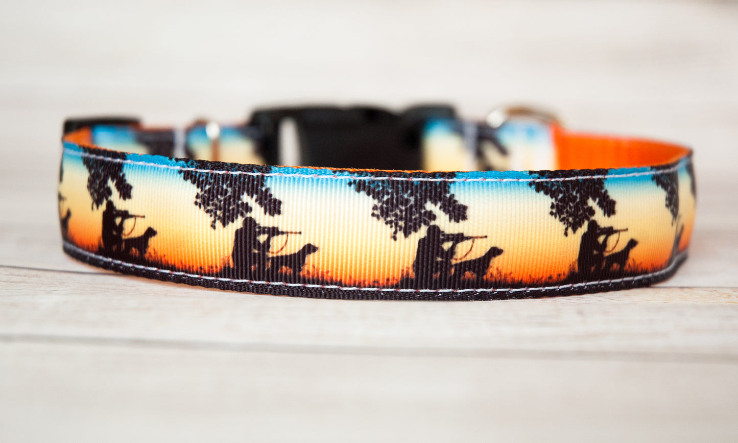 Hunting at Sunrise dog collar and/or, hunting dog collar and/or leash. 1" wide
