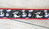 Jack Skullington and Zero dog collar and/or leash. 1 inch wide or 3/4" wide