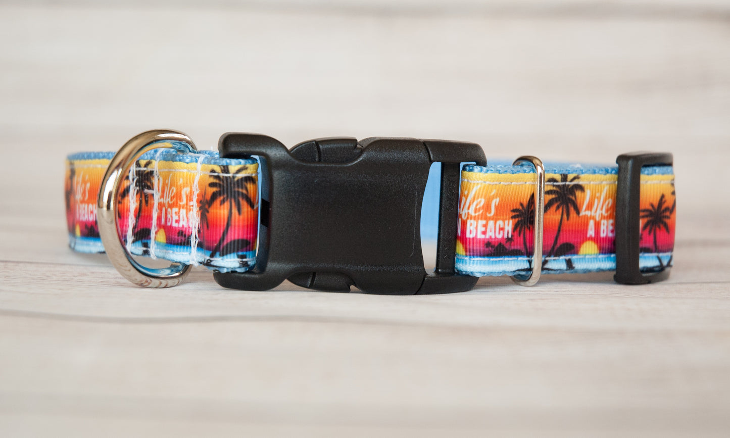 Life's a Beach dog collar and/or leash. 1" wide