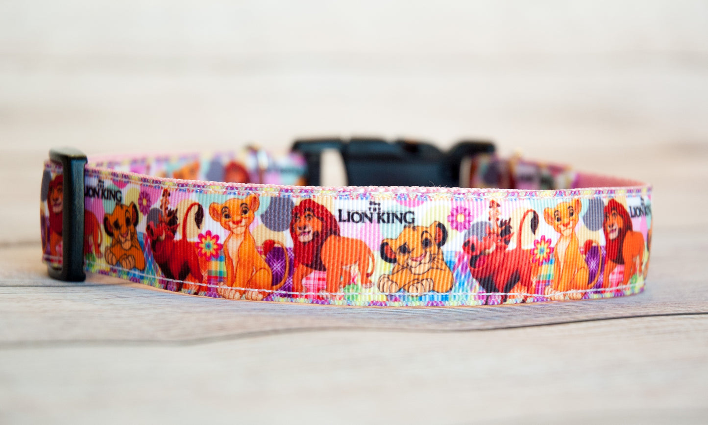 Lion King dog collar, Lions and friends dog collar, 1" wide