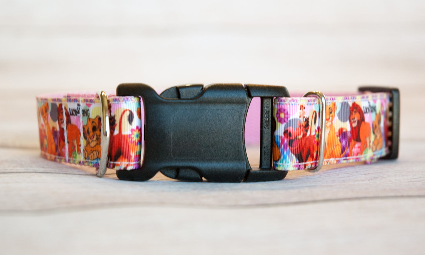 Lion King dog collar, Lions and friends dog collar, 1" wide
