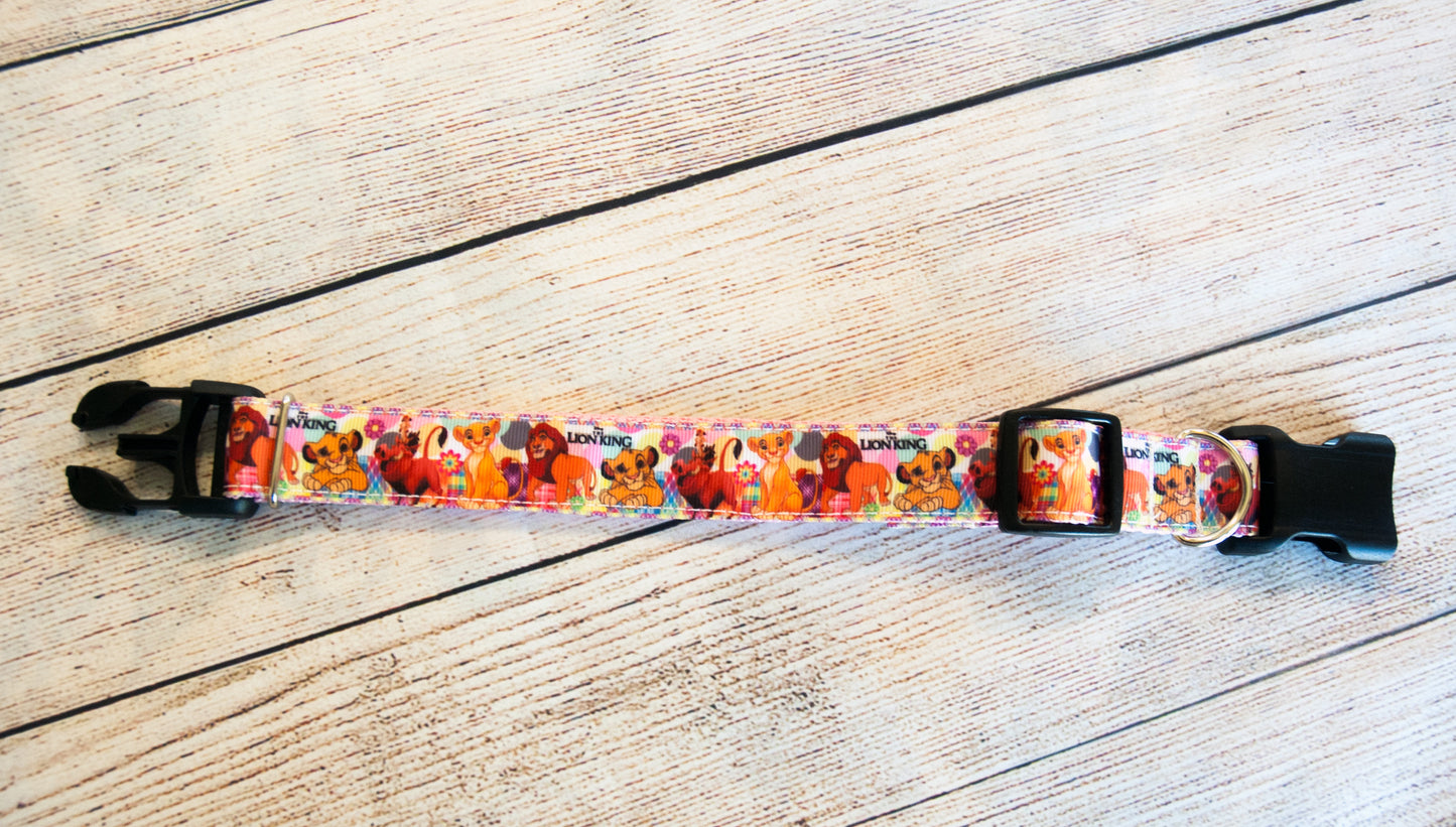 Lion King dog collar, Lions and friends dog collar, 1" wide