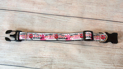 Cutest little love Monster dog collar and/or leash. 1" wide