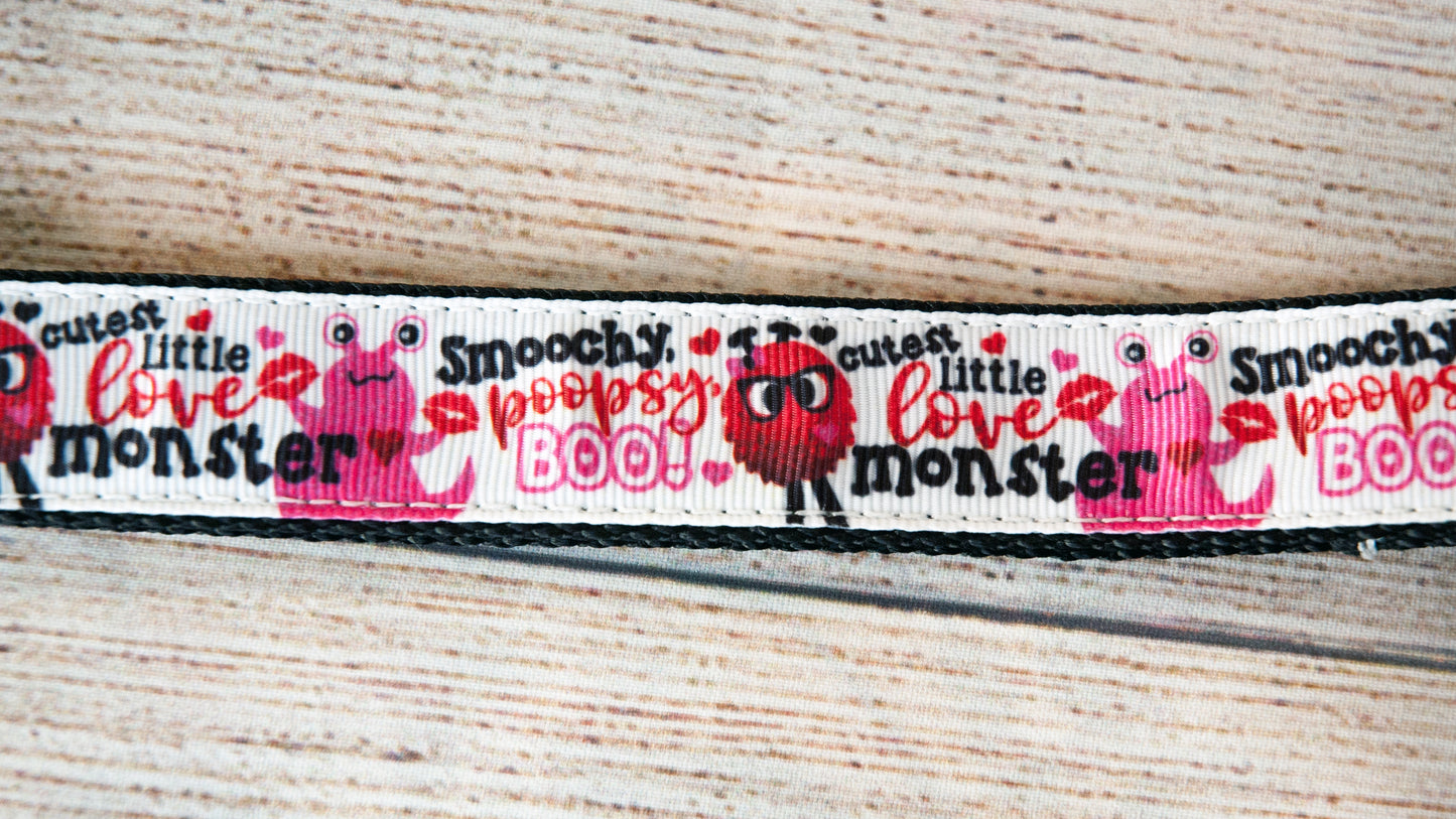 Cutest little love Monster dog collar and/or leash. 1" wide