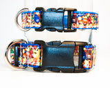 Candy dog collar, M&M dog collar or leash, 3/4" or 1"wide